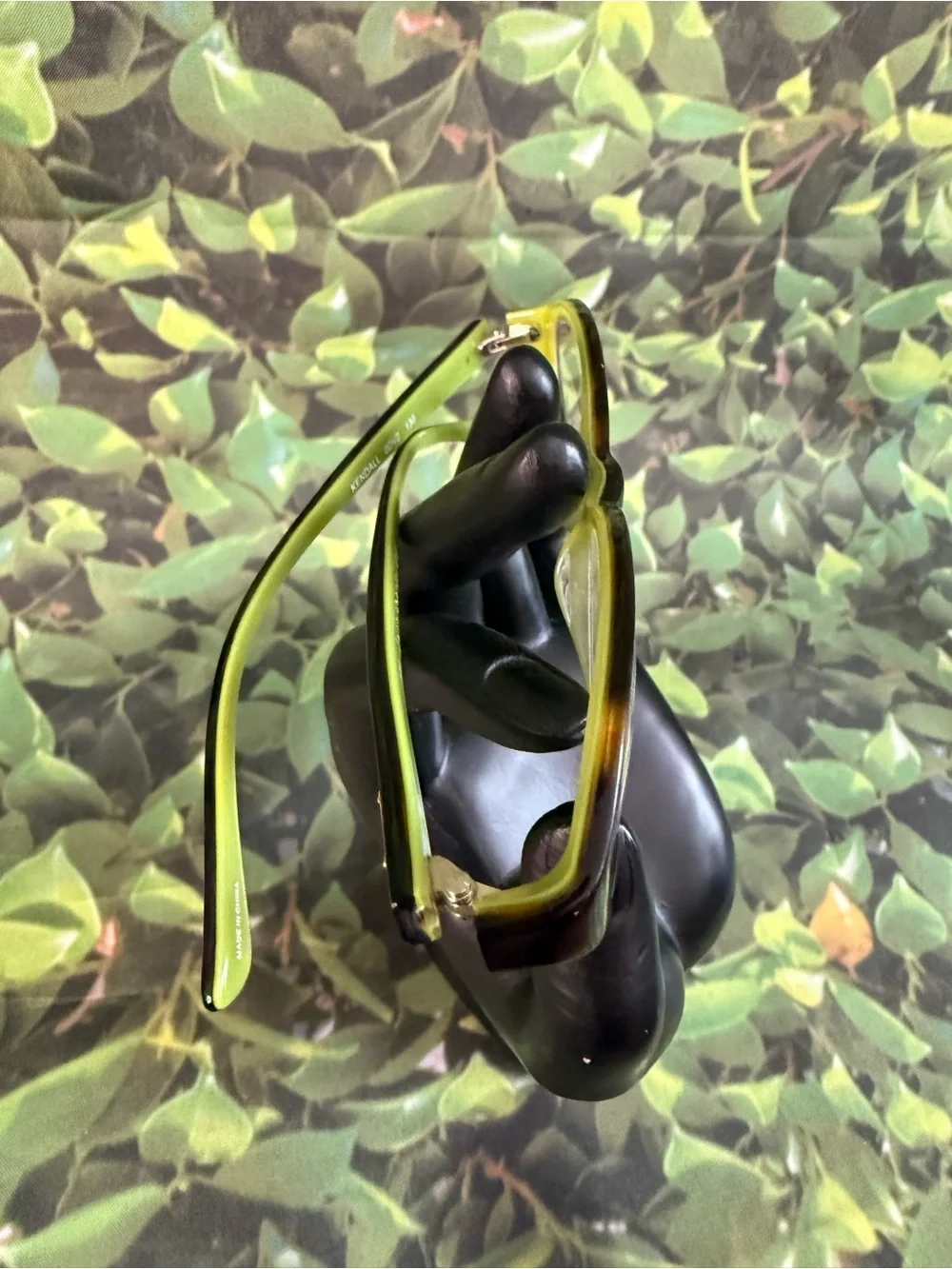 kate spade Brown Front with Lime Green Rim Cat-Eye Glasses